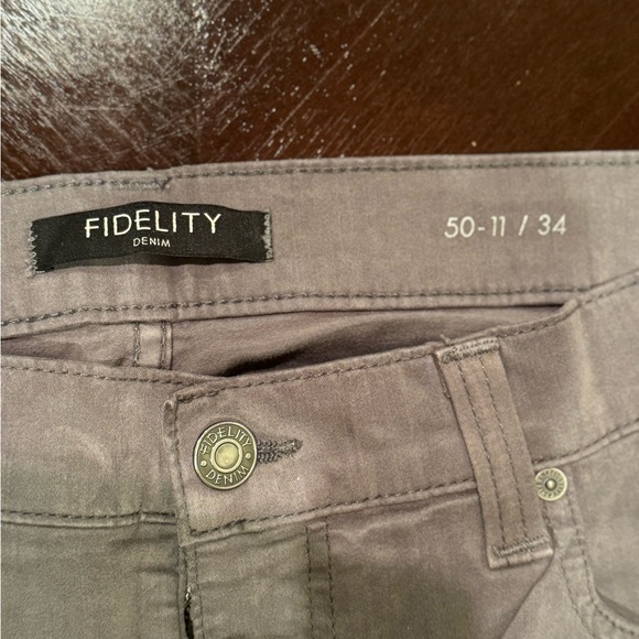 Men's Fidelity Denim 50-11 Havana Twill M6246 Jeans Size 34 Cut #4098A Gray. - Picture 3 of 5
